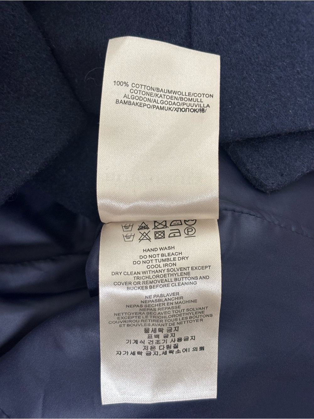 Burberry Navy Blue Peacoat Double Breasted Coat Women's 4 - Picture 11 of 11